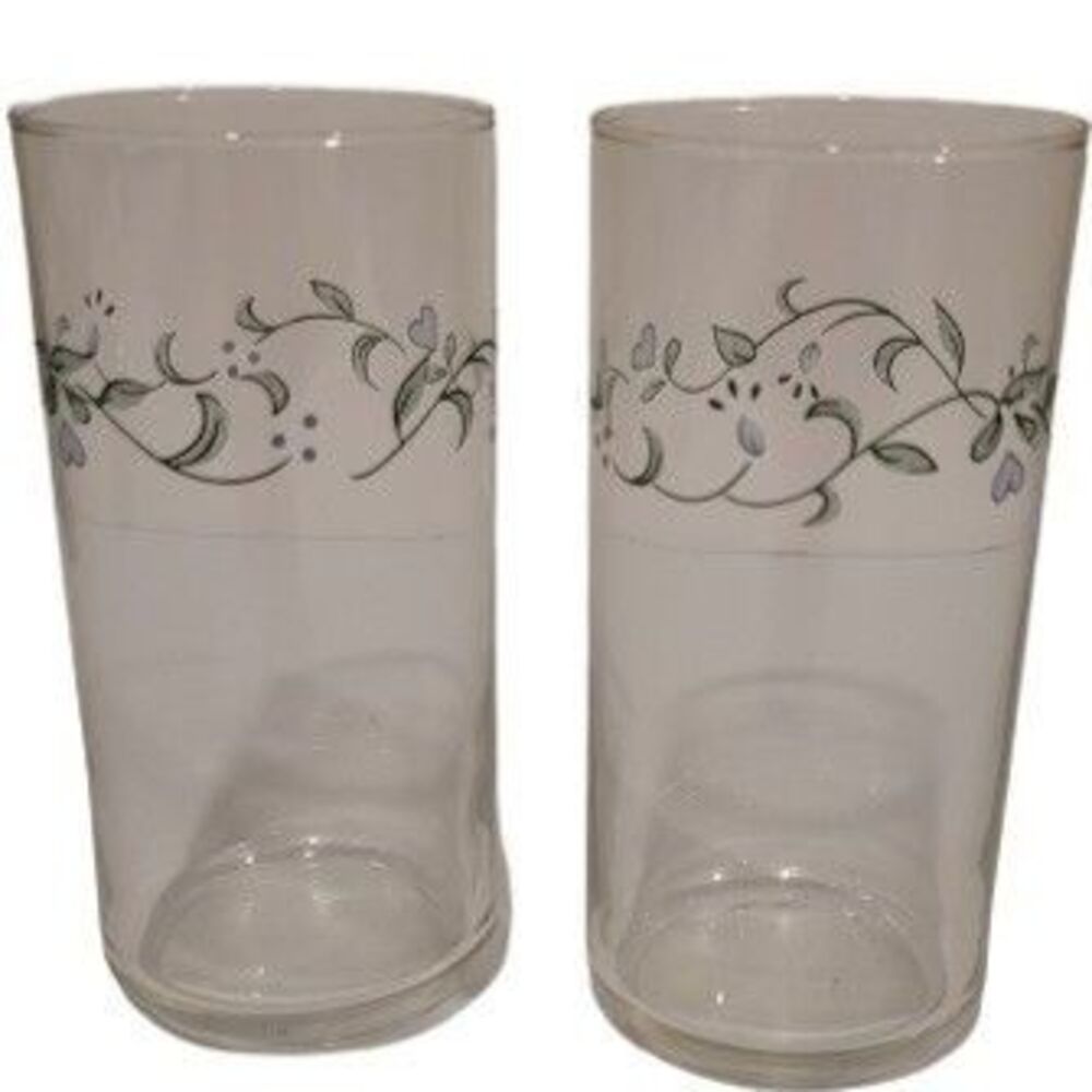 Corelle Country Cottage 16‑oz Glasses – Hearts & Vines – Set of 2 Tumblers - Picture 2 of 6
